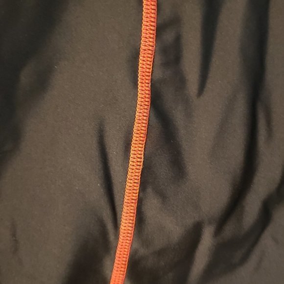 Black and red long sleeve full zip rash guard. - Picture 2 of 3